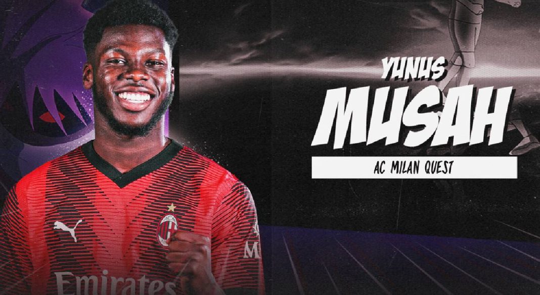 Yunus Musah sous le maillot du Milan AC