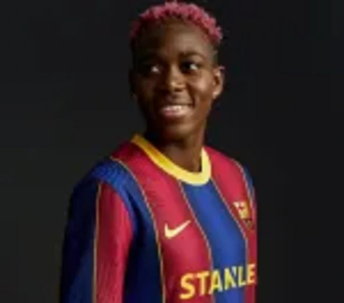 L'attaquante nigÃ©riane du FC Barcelone, Asisat Oshoala