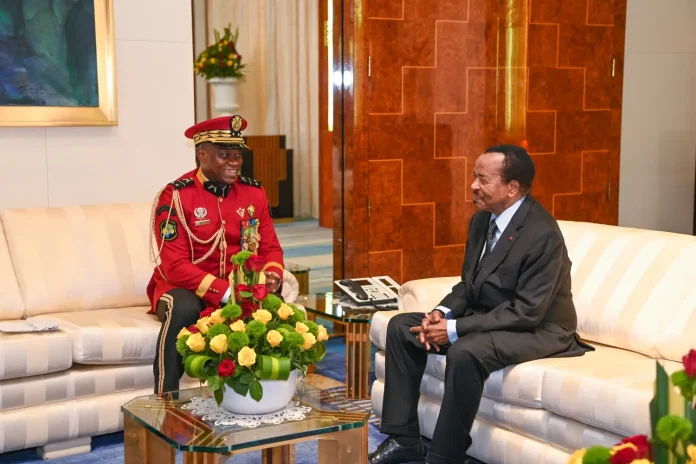 Le prÃ©sident de la transition et chef de l'Etat du Gabon, le gÃ©nÃ©ral Brice Clotaire Oligui Nguema, reÃ§u par le prÃ©sident de la RÃ©publique du Cameroun, Paul Biya lors dâ€™une visite officielle au Cameroun, , a effectuÃ© mercredi 06 DÃ©cembre 2023.