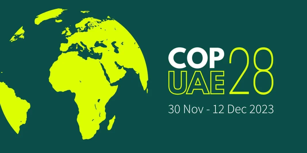 28e ConfÃ©rence des Parties (COP28) Ã  l'Expo City DubaÃ¯ Ã  DubaÃ¯, aux Emirats arabes unis.