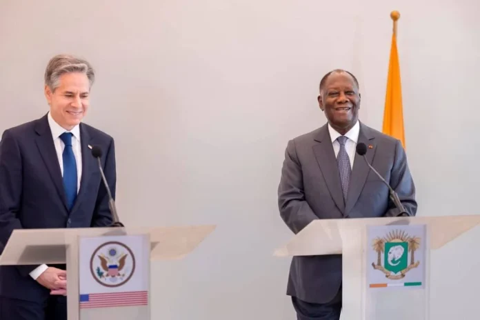 Anthony Blinken et Alassane Ouattara