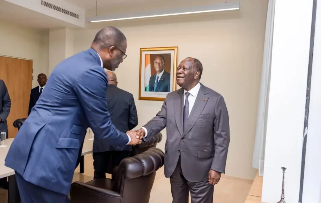 Tidjane Thiam et Alassane Ouattara