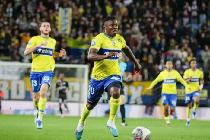 Jodel Dossou sous le maillot de Sochaux @fcsochaux